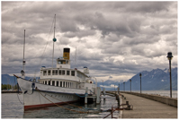 Lac Léman à Lausanne, le bateau ''Italie''  en désaffectation provisoire - 21.05.06 (*istDS, DA 16-45/4)